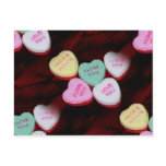 candy hearts post card