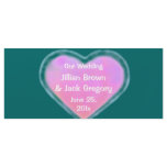 Candy Hearts WEDDING Program Full Colour Rack Card