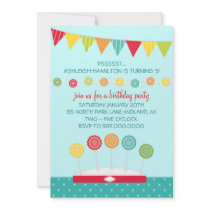 Candy Kids' Birthday Party Invitations
