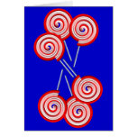 Candy Lollipop Swirl Pattern Design Card