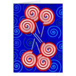 Candy Lollipop Swirl Pattern Design Card
