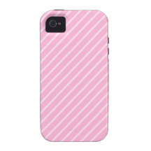 Candy Pink Diagonal Striped Pattern. Vibe iPhone 4 Cover