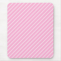 Candy Pink Diagonal Striped Pattern. Mouse Pads