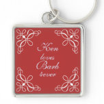 Candy Red Swirls Key Chain keychains