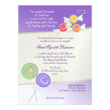 Candy Sweet Bat Mitzvah Grape Announcements