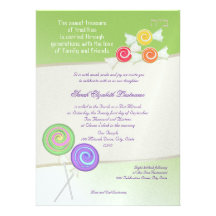 Candy Sweet Bat Mitzvah Lime Invite