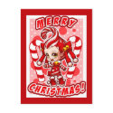 Candycane-chan Christmas Postcard