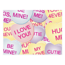CandyHearts Postcard