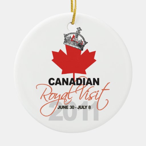 Canidian Royal Visit - William & Kate Wedding Ornament