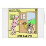 Canine Blind Dates Funny Dog Cartoon Gifts & Tees cards