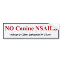 Canine NSAID BumperSticker (Red)