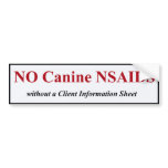Canine NSAID BumperSticker (Red)
