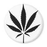 cannabis hemp leaf fridge magnet