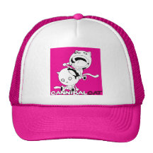 Cannibal Cat Pink Mesh Hats