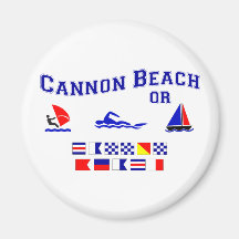 Cannon Beach OR Signal Flags Magnet