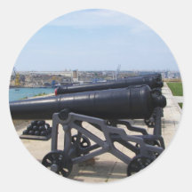 Cannons On Malta Round Sticker