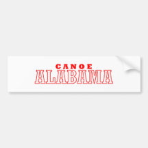 Canoe, Alabama City Design Bumper Sticker