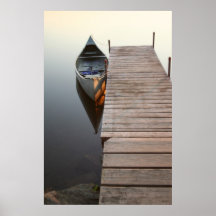 canoe on crystal clear lake - Customised Print