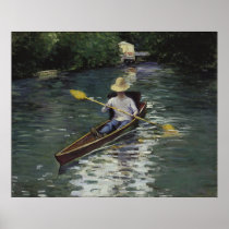 Canoe on the Yerres River - Gustave Caillebotte Poster