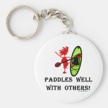 Canoe Slalom - Paddles Well With Others Key Chains