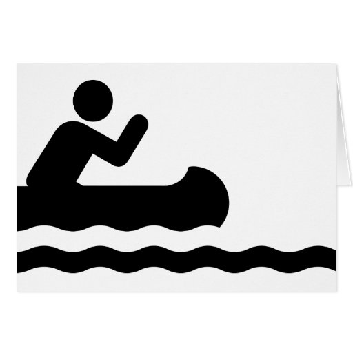 Canoeing Symbol Card Zazzle