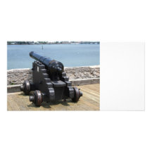 Canon over castle wall photo card template