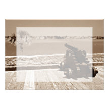 Canon over inlet sepia 1 personalized invitations