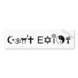 Can't Exist bumper stickers