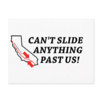 Can't Slide Anything Past Us! Postcards