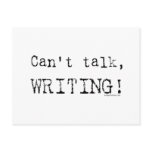 Can't talk, writing! post cards