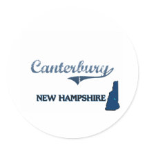 Canterbury New Hampshire City Classic Round Sticker
