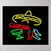 Cantina Neon Sign Print