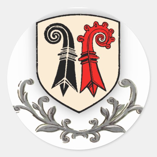 Canton Basel Round Stickers