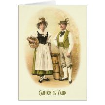 Canton de Vaud, Vignerons in Traditional Costume Greeting Cards