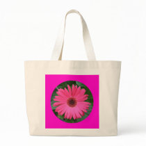 Canvas Bag, Pink African DaisyCIRCLE_B-1