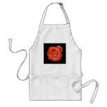 canvas painting of single red rose aprons