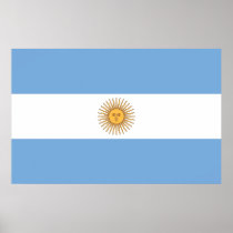 Canvas Print with Flag of Argentina