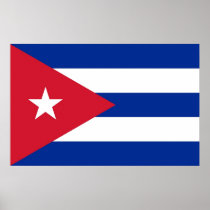 Canvas Print with Flag of Cuba