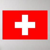 Canvas Print with Flag of Switzerland