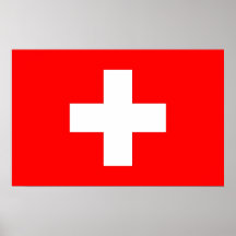 Canvas Print with Flag of Switzerland