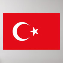 Canvas Print with Flag of Turkey