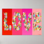 CANVAS PRINTS - LOVE FILLED WITH FLOWERS - ART