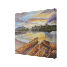 Canvas - Sunset Over Serenity Lake Gallery Wrapped Canvas
