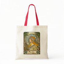 Canvas Tote bag: Mucha  -  Zodiac  - La Plume