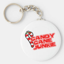 Cany Cane Junkie Keychain