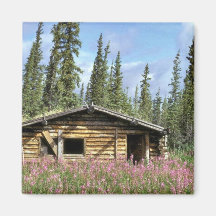 Canyon Village log cabin Magnets