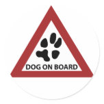 cão a bordo stickers