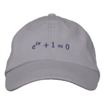 Cap: Euler's identity embroidered, small, grey Embroidered Hat