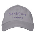 Cap, Schrodinger equation, Dark Grey embroidered hats