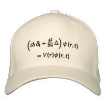 Cap, Schrodinger wave equation, black thread Baseball Cap